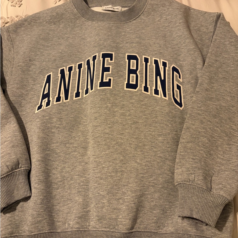 Anine Bing Gray Crewneck Sweater